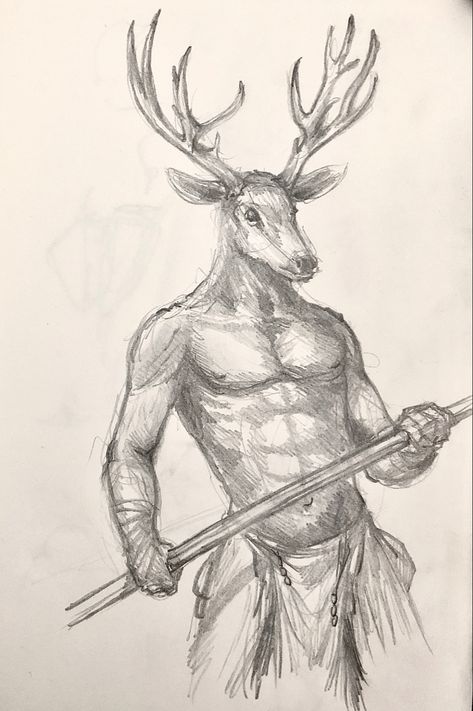 ‪208/365 #deer #deerman #minotaur #fantasyart #sketch #sketchbook #illistration #mikephillipsart #hybrid #beast ‬ Deer Person Drawing, Deer Man Art, Hybrid Animals Drawing, Animal Hybrid Drawing, Human Animal Hybrid Drawing, Deer Hybrid Human, Human Hybrid Art, Hybrid Drawing, Deer Character