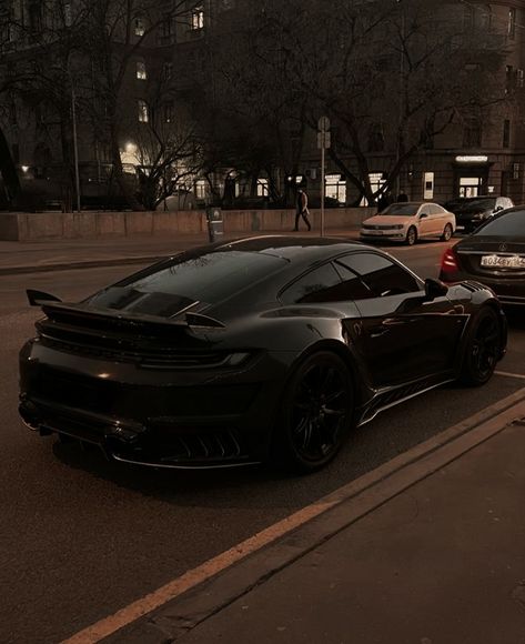 #porsche #car #dark #aesthetic #black #street #hypercar #sportscar Porche Black Aesthetic, Black Gt3 Rs, Dark Cars Aesthetic, Black Porche Car, Porsche Gt3 Rs Black Wallpaper, Porche Gt3rs Black, Porsche Black Aesthetic, Porsche Gt3 Black, Black Sports Car Aesthetic