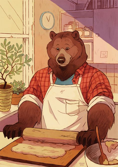 Bear Character Design, Bear Character, Bear Drawing, Bear Art, Cute Animal Drawings, The Bear, Art Reference Poses, 그림 그리기, Character Design Inspiration