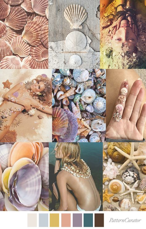 Fashion Design Inspiration Board, Mood Board Fashion Inspiration, Pattern Curator, Fashion Trending Moodboard, Palette Design, Sea Colour, Color Trends Fashion, Coastal Life, Artist Logo