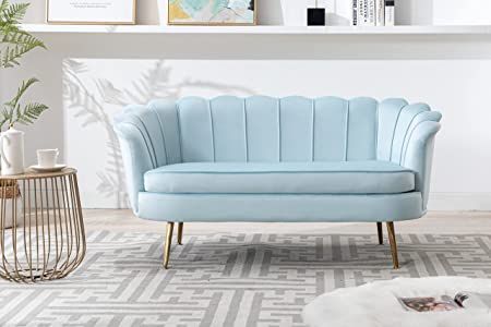 Living Room Light Blue, Room Light Blue, Pink Loveseat, Accent Couch, Small Loveseat, Settee Couch, Mini Couch, Upholstered Settee, 3 Piece Living Room Set