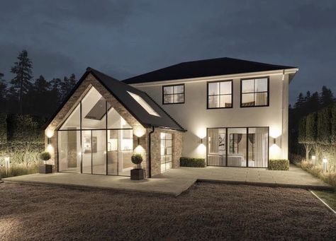 Irish Modern House, Self Build Houses Ireland, Modern Irish House, Irish House Designs, House Exterior Ireland, Irish House Plans, House Designs Ireland, Dream House Aesthetic, Exterior House Remodel