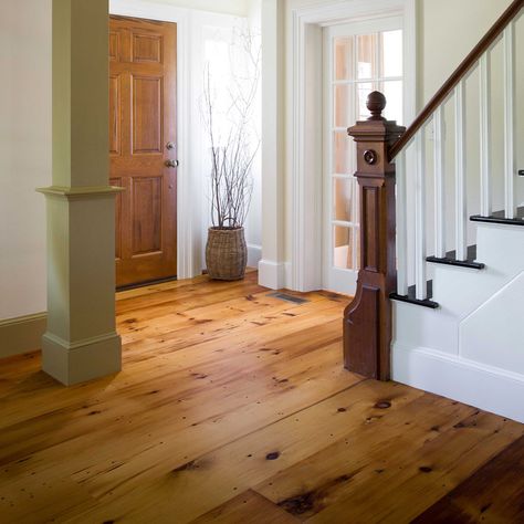 Pine Wood Flooring, Rustic Wood Floors, Fresh Farmhouse, Wood Floors Wide Plank, Wide Plank Flooring, Wooden Floors, Pine Floors, Wide Plank, Rustic White