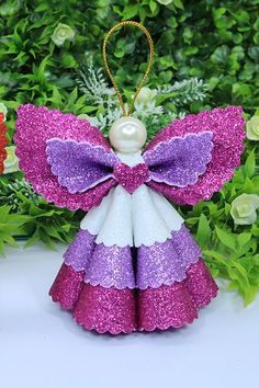 Angels To Make For Christmas, Bead Angels Diy, Angels Crafts Christmas, Christmas Angles To Make, Craft Angels Ideas, Diy Angel Ornaments How To Make, Foam Angels Crafts, Fun Foam Christmas Ornaments, Glitter Foam Angels