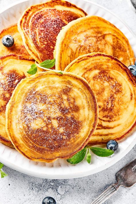 Eggless Pancake Recipe, Eggless Pancakes, Egg Free Pancakes, Almond Flour Pancakes, Pancake Calories, Pancakes From Scratch, Eggless Recipes, No Egg Pancakes, Pancake Stack