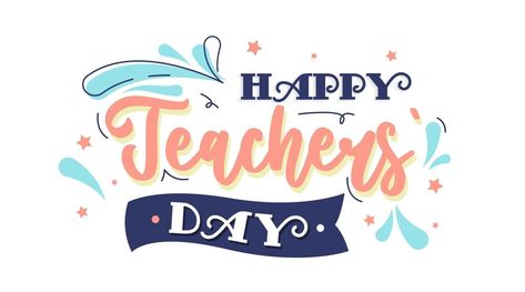 Happy teachers' day background illustration vector Happy Teachers Day Design, Happy Teacher Day, Teachers Day Drawing, Teacher Logo, Mother Tongue, Happy Teacher, Teachers Day Card, Teacher Day, Back To School Art