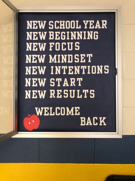 Welcome Back To School Bulletin Boards Counselor, Welcome Back Boards Schools, Before And After Care Classroom, Welcome Back Signs For School, Inspirational Bulletin Boards For Middle School, Welcome Back To School High School, Front Office School Decorating Ideas, Welcome Back Bulletin Board Ideas Middle School, Back To School Welcome Ideas