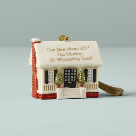 Lenox Ornaments | Lenox | www.lenox.com – Lenox Corporation Christmas Goals, Lenox Ornaments, First Home Ornament, New Home Ornament, Thanksgiving Traditions, Christmas Style, Easy Diy Halloween, Our New Home, House Ornaments