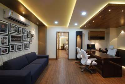 Living, Lighting, Storage Designs by Interior Designer Acharaj kumar, Jaipur | Kolo Ceo Cabin Interior, Ceo Cabin, Interior Design Cabin, Boss Cabin, Meeting Room Design Office, Architect Office Interior, Office Cabin Design, Modern Office Table, Small Office Design Interior