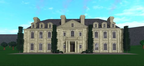 Bloxburg Chateau House, Classical Bloxburg House, Victorian Manor Bloxburg, Castle House Design Bloxburg, Mansion Inspo Bloxburg, Bloxburg Manor House, Old Mansion Layout, Bloxburg French House Layout, Bloxburg Colonial Mansion