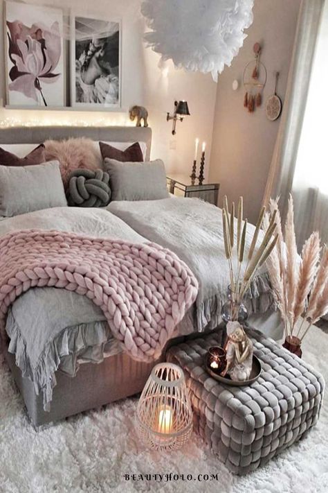 Scandinavian Style Bedroom, Redecorate Bedroom, Cozy Room Decor, Teen Bedroom Decor, Room Design Bedroom, Room Makeover Bedroom, Dream Room Inspiration, Stylish Bedroom, Room Makeover Inspiration