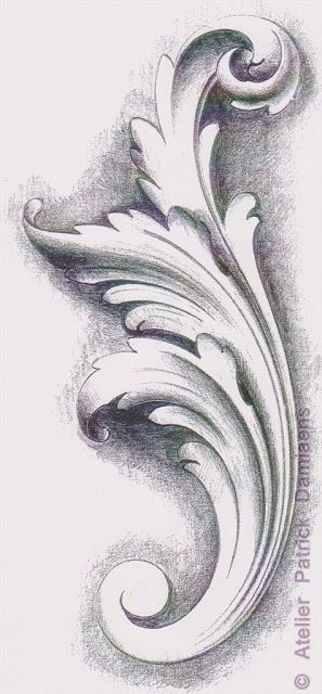 ORNAMENTAL WOODCARVER Patrick Damiaens: THE ACANTHUS LEAF | ACANTHUS ORNAMENT | CARVING A AKANTHOS LEAF Nature, Carving, Acanthus Mollis, Acanthus Leaf, Decorative Design, A Drawing, Western Style, Western Fashion, The Borrowers