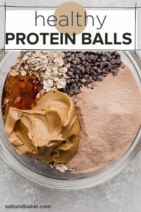 Healthy Snacks For Work, Protein Balls Healthy, Protein Balls Recipes, Healthy Protein Snacks, Peanut Butter And Chocolate, Protein Powder Recipes, Protein Desserts, Protein Balls, Peanut Butter Protein