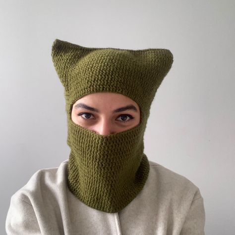 Excited to share the latest addition to my #etsy shop: Hand knitted cat-eared balaclava hat, women's and men's knit hat, custom knit balaclavas, Unisex crochet winter hat https://etsy.me/3RrBmIs #backtoschool #christmas #gothic #handmadebalaclava #handmadeskimask #crochetbalaclava #crochetskimask #womenknitbalaclava #manknitbalaclava Unisex Crochet, Crochet Winter Hat, Knit Accessories, Crochet Winter Hats, Knitted Balaclava, Knit Hat For Men, Knitted Cat, Hat Custom, Crochet Winter