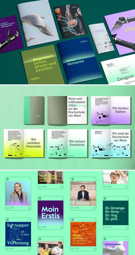 University of Applied Sciences Bremerhaven: Brand Identity Relaunch by EIGA University Branding, Applied Science, Graphic Design Projects, Creativity And Innovation, Design System, Design Skills, Brand Identity, Design Projects, Typography