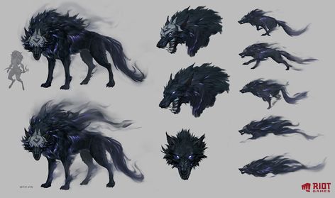 Shadow Wolf, Arte Doodle, Dark Creatures, Fantasy Wolf, Creatures Art, Mythical Animal, Canine Art, Cute Fantasy Creatures, Fantasy Beasts