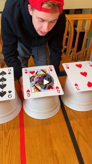 624K views · 5.8K comments | Launch the Cards, Get a Prize ♣️ | Launch the Cards, Get a Prize ♣️ Kids, Dad, and family play fun party game with playing cards and magic prizes. (for entertainment purposes only) | By Benson Bros | Facebook Christmas Games Prizes, Card Games Aesthetic, Prizes For Games, Benson Bros, Party Game Prizes, Game Prizes, Fun Party Games, Win Prizes, Holiday Magic