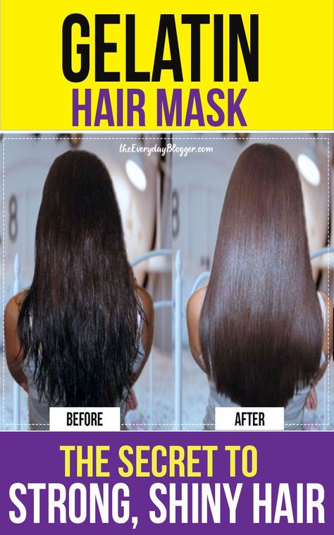 Gelatin Hair Mask, Shiny Hair Mask, Best Diy Hair Mask, Hair Mask Recipe, Conditioning Hair Mask, Best Hair Mask, Diy Hair Masks, Hair Mask For Damaged Hair, Hair Mask For Growth