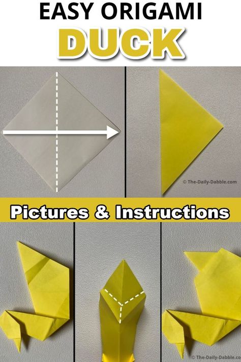 Origami Easy Post It, Folding Sticky Notes, Sticky Note Origami Animals, Fun Things To Make With Sticky Notes, Origami Duck Easy, Post It Origami Step By Step, Origami With Post It Notes, Post It Notes Origami, Sticky Note Origami Step By Step Easy