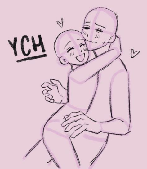 Drawing Reference Poses Couples Sleeping, Two Girls Hugging Drawing Reference, Couple Drawing Bases Spicy, Hugging Plushie Pose Drawing, People Cuddling Reference Drawing, Hugging Drawing Base, Kissing Hand Pose, Chibi Hugging Pose, Neck Kiss Drawing Base