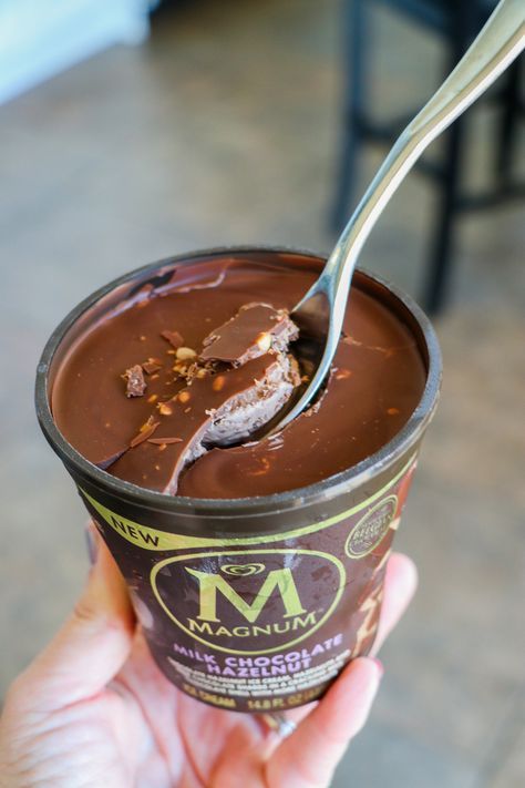 I surprised Pete with a sweet treat... MAGNUM® ice cream with a cracking chocolate shell! Oh my, it was amazing! #ad #BreakintoMagnumTubs #Targetfinds Magnum Ice Cream, Healthy Food Habits, Lost 100 Pounds, Eating Ice, Chocolate Ice, Think Food, Food Drinks Dessert, Chocolate Ice Cream, Food Snapchat