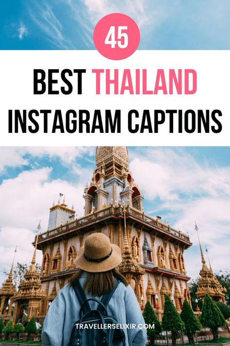 Best Thailand Instagram captions & quotes Thailand Instagram Captions, Thailand Captions Instagram, Thailand Instagram Pictures, Quotes Thailand, Thailand Quote, Instagram Captions Cute, Visiting Thailand, Thailand Instagram, Puns Quotes