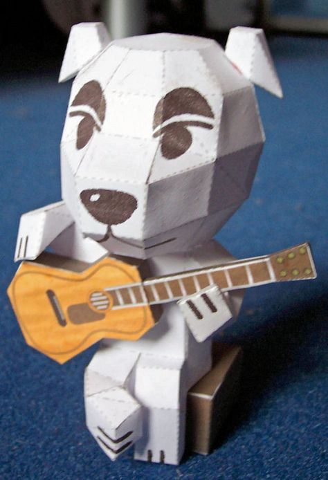 KK Slider Papercraft by kamibox.deviantart.com on @DeviantArt Kk Slider, Singing Dog, K K Slider, Papercraft Download, Animal Crossing Characters, Animal Crossing Game, Diy Games, Paper Model, 3d Pattern