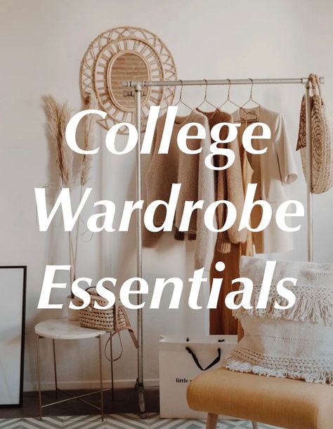 College Wardrobe Essentials – Katelyn Leigh Capsule Wardrobe College, College Wardrobe Essentials, College Dorm Checklist, Dorm Checklist, College Necessities, College Lifestyle, College Wardrobe, College Wear, Capsule Wardrobe Essentials