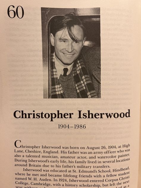 The Gay 100: Christopher Isherwood, page 230 Christopher Isherwood, Gay History, History Lessons, Musician, Education, History