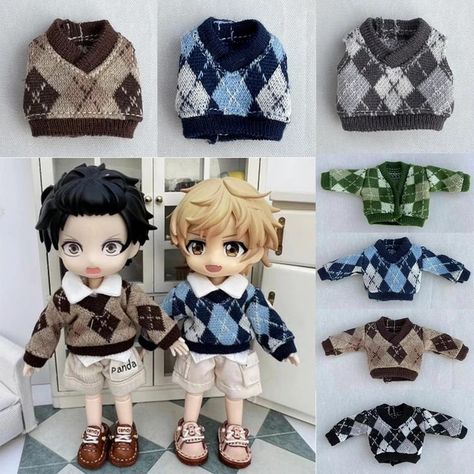 Handmade Obitsu 11 Vest Ob11 Doll Clothes Winter Sweater With Plaid Pattern For Gsc, Ymy Body, Ufdoll, 1/12bjd, Obitsu11 - AliExpress Clothes Winter, Winter Sweater, Winter Sweaters, Doll Accessories, Plaid Pattern, Smart Shopping, Sweater Outfits, Doll Clothes, Winter Outfits