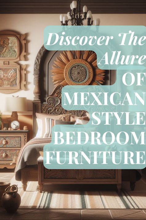 Dive into a world of vibrant colors and timeless craftsmanship with Mexican style bedroom furniture. Transform your bedroom into a cozy retreat infused with tradition and elegance. Explore various designs and find your perfect style to create a warm, inviting space. Mexican Furniture Bedroom, Hacienda Bedroom Mexican Style, Spanish Mediterranean Bedroom, Mexican Beds, Mexican Inspired Bedroom, Spanish Bedroom Ideas, Spanish Bedroom Decor, Mexican Style Bedrooms, Modern Mexican Bedroom