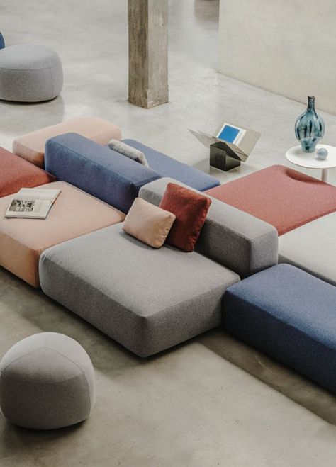 Sofa Layout, Modular Sofa Design, Modular Lounge, Modular Couch, Sofa Lounge, Modular Lounges, Modul Sofa, Floor Pouf, Floor Seating