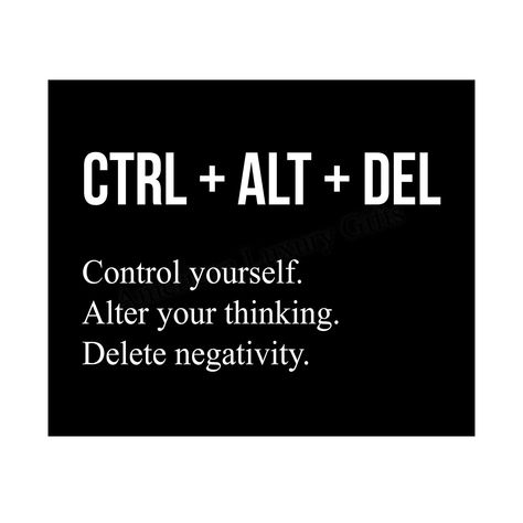 Amazon.com: "CTRL+ALT+DEL" Inspirational Motivational Wall Art & Decor-Positive Quotes Poster Prints 8x10-Home Office Desk-Classroom Decor-Success Sayings-Encouragement Gifts for Men, Women, Teens-Ready to Frame. : Handmade Products Aesthetic Wall Prints, Ctrl Alt Del, Positive Quote Poster, Quotes Poster, School Gym, Gym Decor, Typographic Print, Motivational Wall, Encouragement Gifts