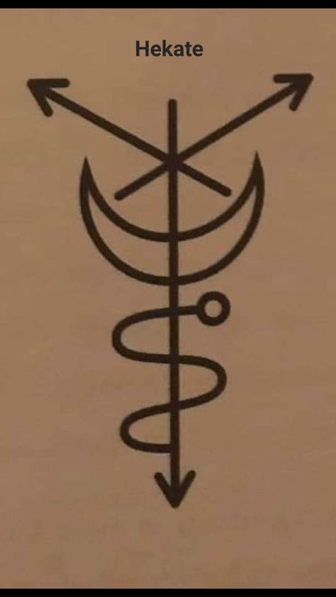 Hecate Goddess Sigil, Lucifer Morningstar Tattoo Design, Hecate Sigil Tattoo, Hekate Tattoo Ideas, Witchy Goddess Tattoo, Symbols Of Hekate, Hecate Goddess Tattoo Symbol, Crystals For Hekate, Hekate Symbol Tattoo