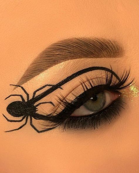 Spiderman Makeup, Maquillage Halloween Simple, Spider Makeup, Holloween Makeup, Cute Halloween Makeup, Makeup Drawing, Halloween Makeup Pretty, Cute Eye Makeup, Halloween Eye Makeup