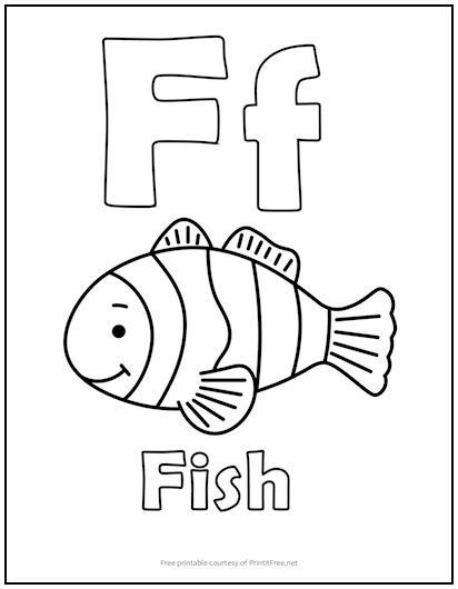 Letter F Worksheets For Toddlers, Letter Ff Crafts For Preschool, Alphabet Letter Coloring Pages, Letter F Coloring Page Free Printable, The Letter F Crafts Preschool, F For Fish Craft, Letter F Toddler Activities, The Letter F Activities For Preschool, Letter F Activity For Preschoolers