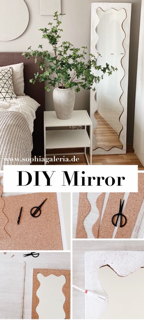 Scandinavian Mirror, Spiegel Diy, Diy Mirror, Interior Inspo, Green Living, Do It Yourself, Diy Inspiration, Diy Art, Do It