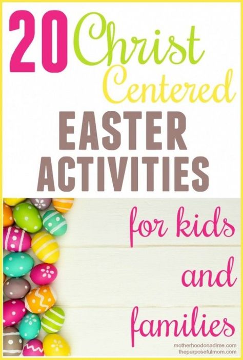 Christ centered Easter activities for kids and families Printable Easter Activities, Random Decor, Christ Centered Easter, Easter Games For Kids, Easter Festivities, Craft Easter, Easter Preschool, Easter Activities For Kids, Easter Games