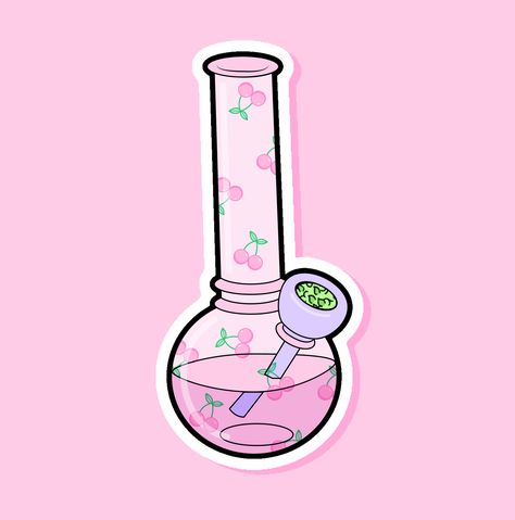 Girlie Stickers, Bong Drawing, Dope Cartoon Art, Puff And Pass, Sketchbook Art Inspiration, Sticker Collection, Doodle Art, Cute Stickers, Drawing Sketches