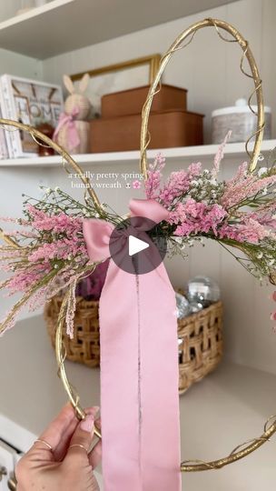 40K views · 6.4K reactions | grabbed it so quick knowing i could add different florals and a bow for my kind of easter decor 🌸 linked under my @shop.ltk 

🎀pink florals are faux! 
save and share with your diy bestie🫶🏻

#diy #springdiy #easter #easterfind #easterdecor #easterbunny #walmartfind #easydiy #homedecor #wreath #wreathmaking #wreathdiy | Deborah Trette | Armando Trovajoli · L'amore dice Ciao (Main Titles) (Remastered) Bestie Diy, Walmart Finds, Spring Diy, Easter Ideas, Easter Decor, Diy Wreath, How To Make Wreaths, Spring Decor, Easter Bunny