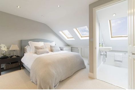 Loft Conversion Plans, Dormer Bedroom, Loft Conversion Bedroom, Chic Loft, Bedroom Ensuite, Attic Bedroom Designs, Loft Room, Attic Bedroom, Loft Design