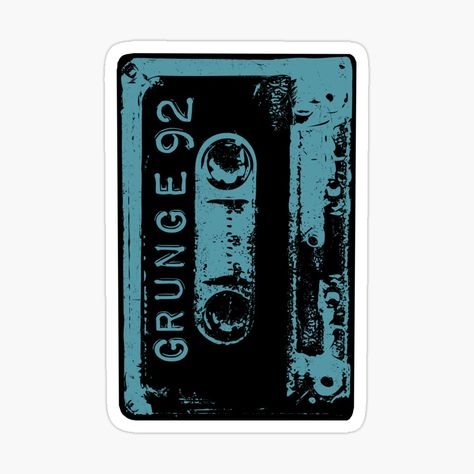 Get my art printed on awesome products. Support me at Redbubble #RBandME: https://www.redbubble.com/i/sticker/Grunge-90-s-Vintage-Concert-Mixtape-Retro-by-IronEcho/129092984.EJUG5?asc=u Grunge Stickers, Stickers Shop, Music Cassette, Grunge Band, Grunge Music, Room Redesign, Music Stickers, Scrapbook Stickers Printable, Stickers Printable