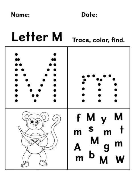 FREE Letter M Worksheets for Preschool ⋆ The Hollydog Blog Letter M Worksheets For Preschool, Preschool Letter M, Letter M Activities, Alphabet Sound, Preschool Curriculum Free, Letter M Worksheets, Teacher Essentials, Worksheet Kindergarten, Worksheets For Preschoolers