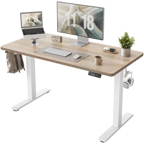 PRICES MAY VARY. 30 minutes assembly - The package comes with step-by-step instructions, clearly labeled parts, and a specialized L-shaped allen wrench for ease of assembly. Height Adjustable Standing Desk - The sit to stand desk is height adjustable from "28.3" to "47.2”, with smoothly and quickly raise to preset height at just a touch of button. The stand-up desk is a perfect fit for use as computer desk, gaming desk, study table, whether at home or office. Outstanding Quality - The electric s Desk For Home Office, Desk For Home, Desk Workstation, Computer Desks For Home, Bamboo Panels, Desktop Design, Electric Standing Desk, Adjustable Height Standing Desk, Stand Up Desk