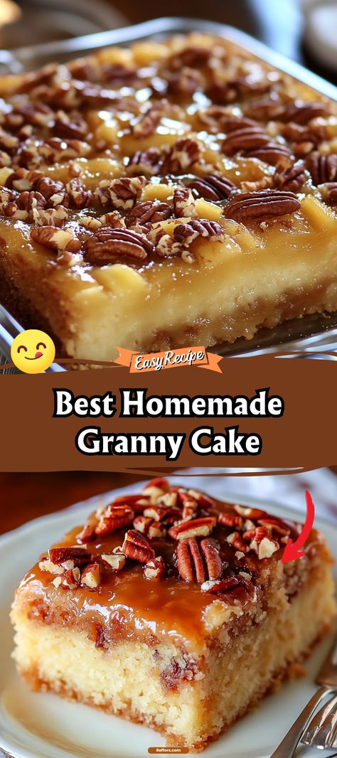 Homemade Granny Cake No Mix Cake Recipe, Brownstone Cake Recipe, Ricky Ricardo Cake, Grandma's Cake Recipe, Pantry Cakes Recipe, Yummy Cake Recipes Homemade, Slice Of Heaven Cake Recipe, Moist Cakes Recipes, Homemade Granny Cake