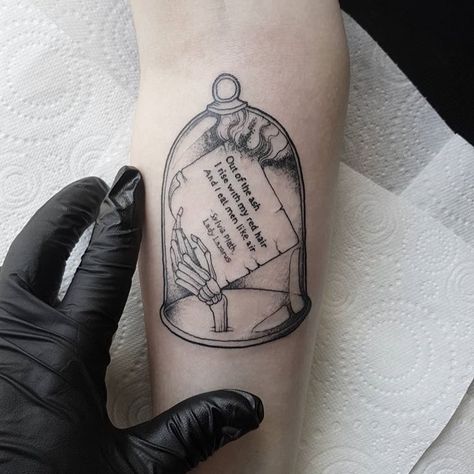 Mary Shelly Tattoo, Bell Hooks Tattoo, Cabinet Of Curiosities Tattoo, Bell Jar Tattoo Sylvia Plath, Cloche Tattoo, Farenheight 451 Tattoos, Mary Shelley Tattoo, The Bell Jar Tattoo, Plath Aesthetic