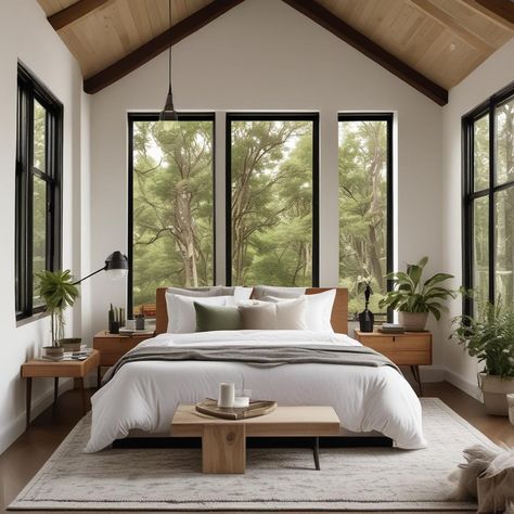 🌿✨ Cozy modern farmhouse bedroom vibe! Large bed, neutral tones, wood tables + lamps, art, big windows with nature views. Bench, soft rug, plants, high ceiling + beams. Chill & stylish. 🛏️🪴🖼️🌳💡
#odastudioAI #odaAIstudio #odastudio

#bedroomdecor
#bedroom
#bedroomideas
#bedroominspiration
#modernbedroom
#cozybedroom
#minimalistbedroom
#bedroomdesign
#bedroomstyle
#bedroominterior Bedroom Ideas Neutral, Cozy Modern Farmhouse, Modern Farmhouse Bedroom Ideas, Farmhouse Bedroom Ideas, Large Bed, Modern Farmhouse Bedroom, Wood Tables, Large Beds, Big Windows