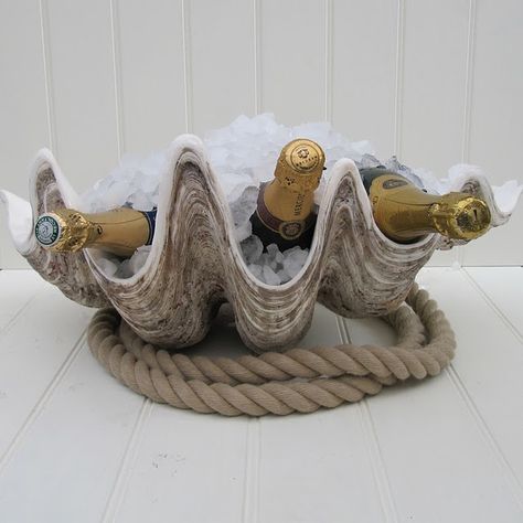 Nye Party Decorations, Giant Clam Shell, Giant Clam, Room Deco, Coastal Wedding, Island Living, Clam Shell, Coastal Style, Coastal Living