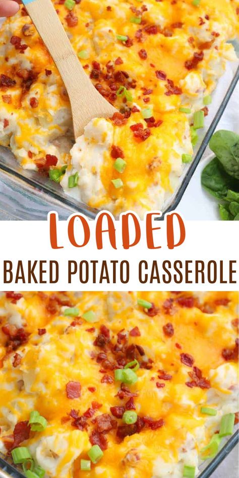 Potato Baked, Loaded Baked Potato Casserole, Thanksgiving Food Sides, Cookout Side Dishes, Thanksgiving Side Dish, Baked Potato Casserole, Loaded Baked Potato, Thanksgiving Recipes Side Dishes, Side Dishes For Bbq