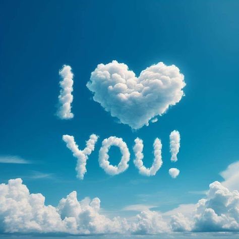 Love Sky Background, Sky I Love You, Love Sky Wallpaper, Love Sky Cloud, Lovely Background For Editing, Love You Clouds, I Love You Clouds Sky, I Love Clouds, Sky Lover Word